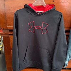 UA black and red hoodie